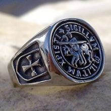 Cargar imagen en el visor de la galería, Chevalière du sceau des Templiers - image 3