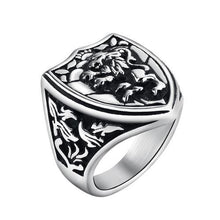 Laden Sie das Bild in den Galerie-Viewer, Chevalière en forme de blason au lion - image 2