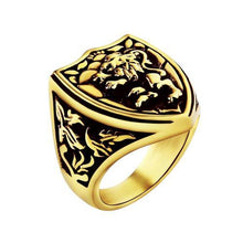 Laden Sie das Bild in den Galerie-Viewer, Chevalière en forme de blason au lion - image 3