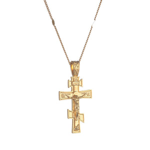 Collier avec une croix orthodoxe russe - image 1