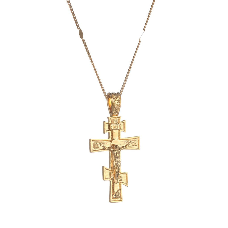 Collier avec une croix orthodoxe russe - image 1