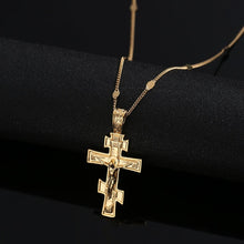 Cargar imagen en el visor de la galería, Collier avec une croix orthodoxe russe - image 2