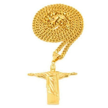 Cargar imagen en el visor de la galería, Collier du Christ rédempteur doré - image 1