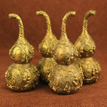 Charger l&#39;image dans la galerie, Gourde Wu Lou gravée de divers symboles - image 4