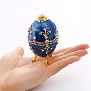 Oeuf décoratif de style Fabergé bleu - image 3