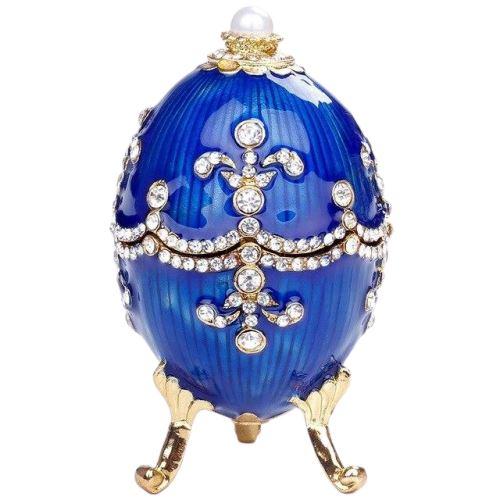 Oeuf décoratif de style Fabergé bleu - image 1