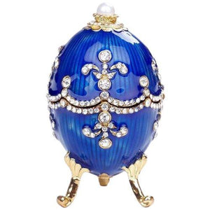 Oeuf décoratif de style Fabergé bleu - image 1