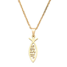 Charger l&#39;image dans la galerie, Pendentif de l&#39;Ichthus chrétien - image 1