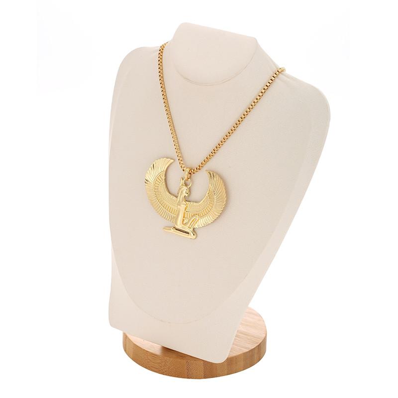 Pendentif égyptien Aile D'Isis En Métal Doré - Bijou Mythologique, Protection, Cadeau Symbolique