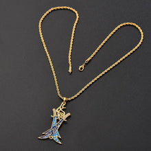 Laden Sie das Bild in den Galerie-Viewer, Pendentif fait de deux cimeterres arabes - image 3