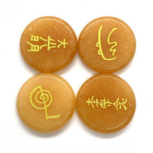 Cargar imagen en el visor de la galería, Pierres naturelles aux symboles du reiki - image 7