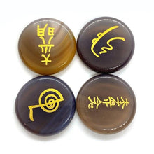 Cargar imagen en el visor de la galería, Pierres naturelles aux symboles du reiki - image 1