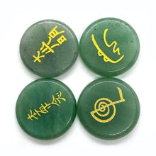 Cargar imagen en el visor de la galería, Pierres naturelles aux symboles du reiki - image 6