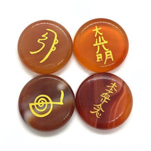 Cargar imagen en el visor de la galería, Pierres naturelles aux symboles du reiki - image 2