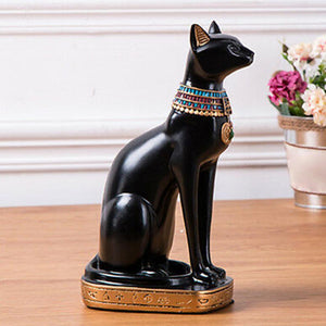 Statue de chat noir au style égyptien - image 2