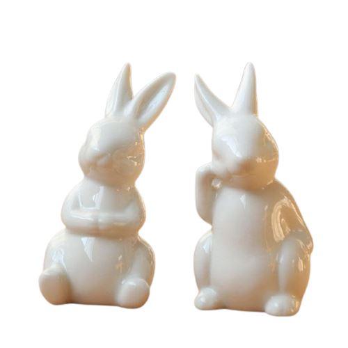 Statuette de lapin blanc - image 1