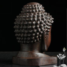Cargar imagen en el visor de la galería, Statuette tête de Bouddha indien (ou Tathagata) - image 4