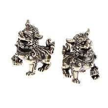 Laden Sie das Bild in den Galerie-Viewer, Statuettes des chiens fu en cuivre - image 2