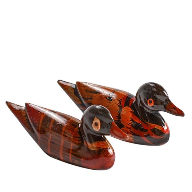 Statuettes en bois des canards mandarins - image 1
