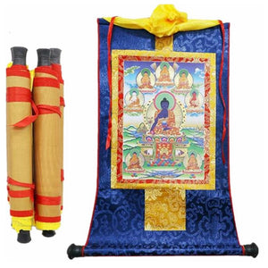 Thangka tibétain des 8 Bhaishajyaguru - Cyril Gendarme
